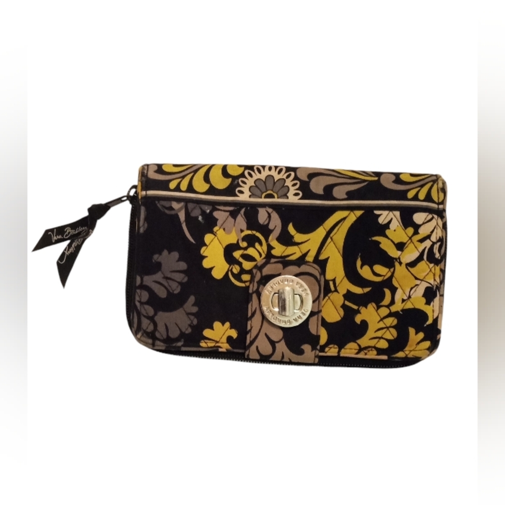 Vera Bradley Quilted Zippered Wallet ID Card CashHolder